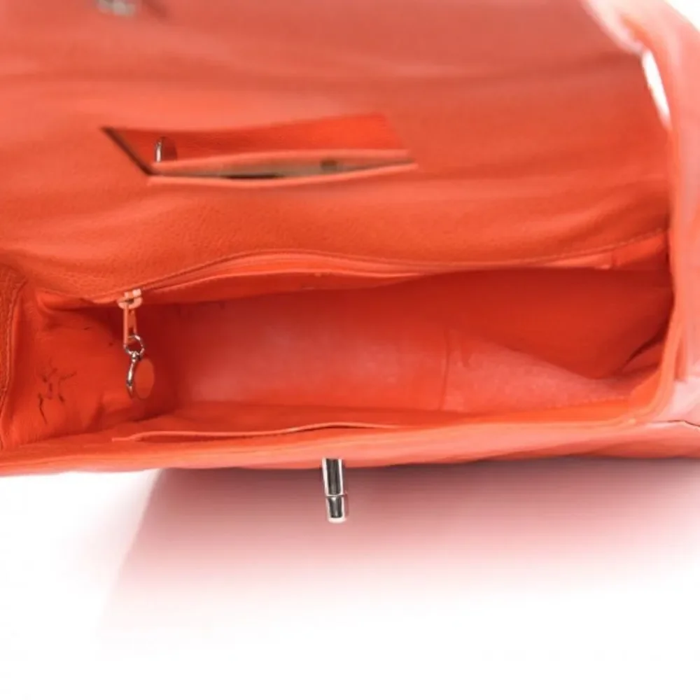 CHANEL Caviar Quilted Shoulder Bag Orange